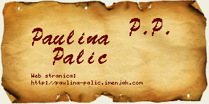 Paulina Palić vizit kartica